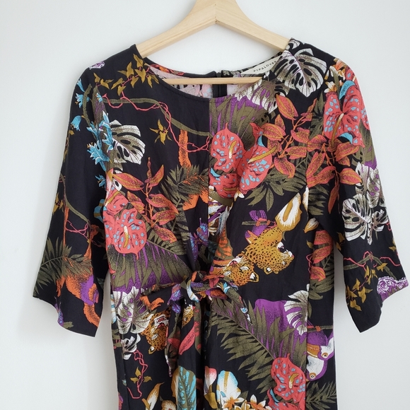 PEPALOVES Jungle Floral Mini Dress Small - Picture 4 of 12